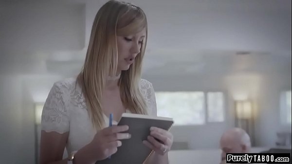 Busty secretary is harassed by her boss until she sucks him