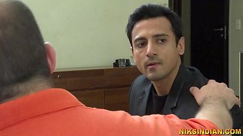 Indian Man fucked his boss’s blonde wife’s ass in from of him