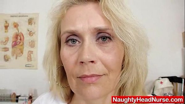 Blonde curvicious mature nurse