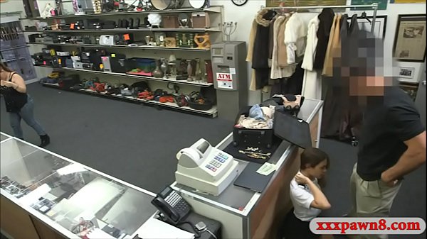 Stewardess pawns pussy and screwed in pawnshops toilet 5 min